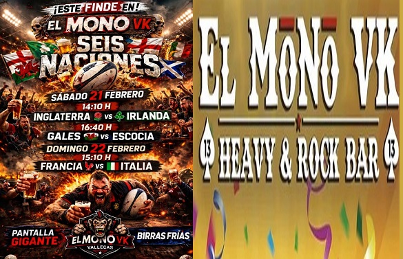 Fin de semana en «El Mono VK» con la mejor diversión y los partidos del ‘Seis Naciones’