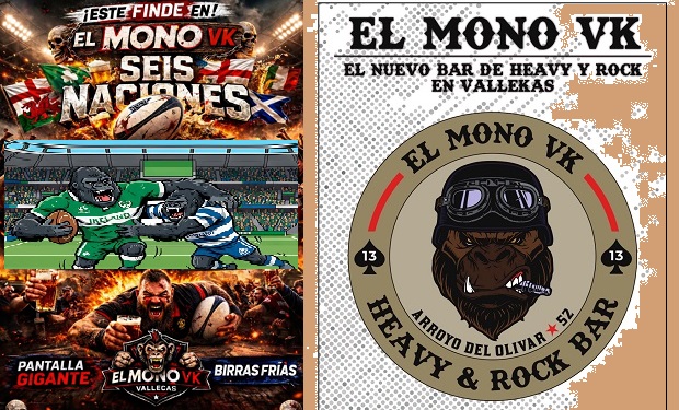 El ‘Seis Naciones’ de ‘rugby’ lo vemos en «El Mono VK» y, por la noche, la fiesta continúa…