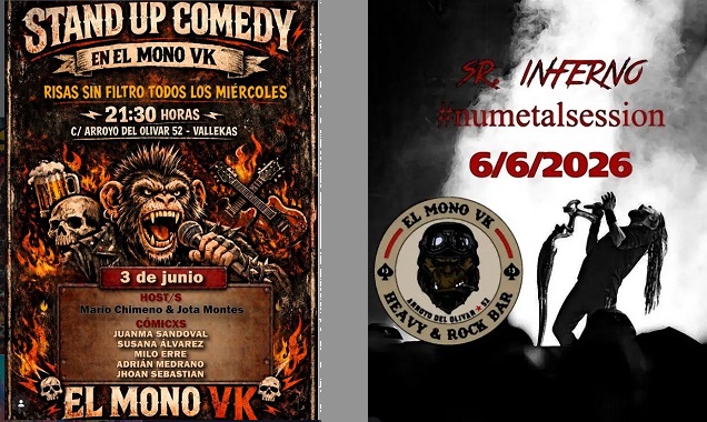‘El Mono VK’: Miércoles de risas, sábado de Nu Metal y mucho más