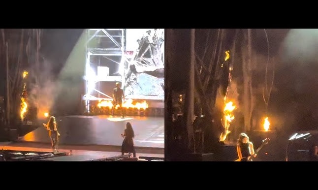 Evanescence: Pequeño incendio en uno de sus conciertos