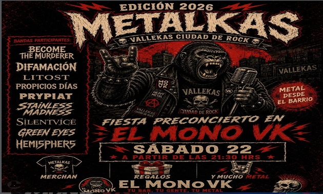 Fiesta previa del ‘Metalkas Fest’ en «El Mono VK» el sábado 22 de agosto