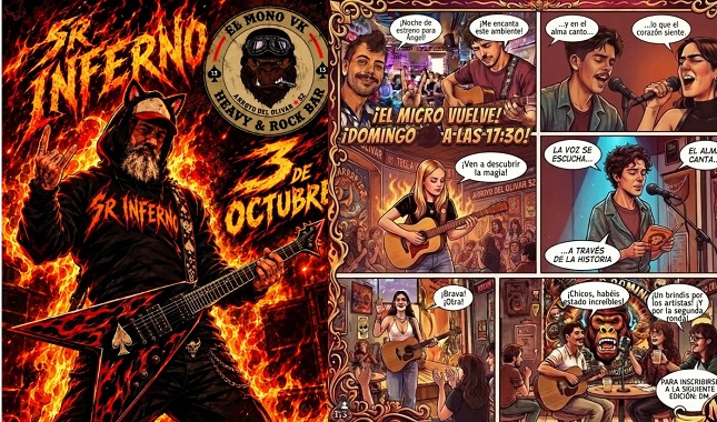En «El Mono VK», hoy sábado: ‘pinchada metalera’; mañana domingo: ‘micro abierto’